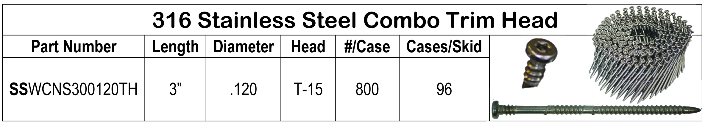 316 Stainless Trim Head